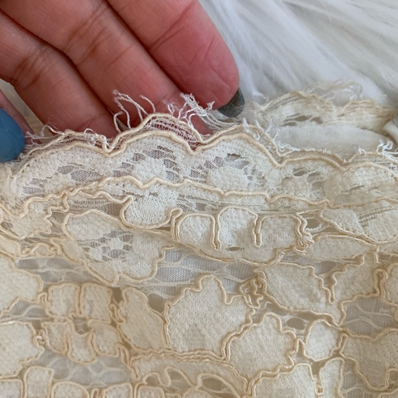Zara Strapless Cream Lace bodycon  Dress - Picture 2 of 6